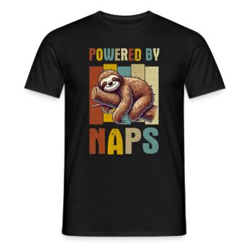 Sloths, Animal Lover, Sloth Lover, Lazy Sloth - Men's T-Shirt - black - Front - AI Model Male 178 light (178cm)