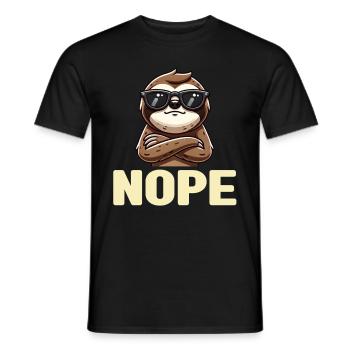 Sloths, Animal Lover, Sloth Lover, Lazy Sloth - Men's T-Shirt - black - Front - AI Model Male 178 light (178cm)