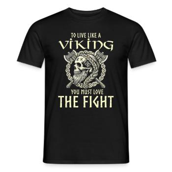 Viking Norse Gods Nordman Mythology - Men's T-Shirt - black - Front - AI Model Male 178 light (178cm)