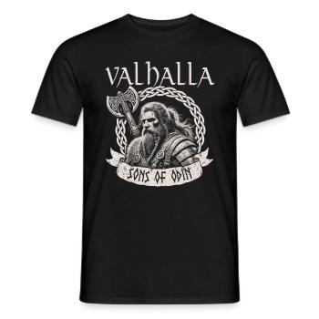 Viking Norse Gods Nordman Mythology - Men's T-Shirt - black - Front - AI Model Male 178 light (178cm)