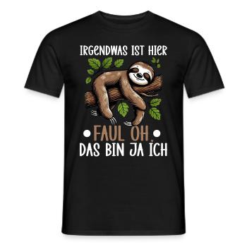 Faultier Fauler Faultierliebhaber Faultiere - Männer T-Shirt - Schwarz - Vorne - AI Model Male 178 light (178cm)