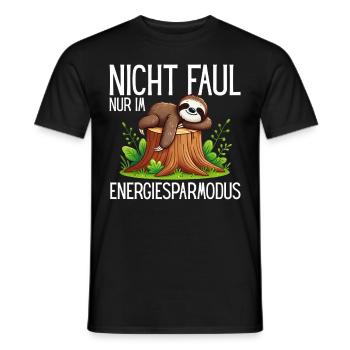 Faultier Fauler Faultierliebhaber Faultiere - Männer T-Shirt - Schwarz - Vorne - AI Model Male 178 light (178cm)