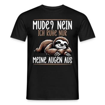 Faultier Fauler Faultierliebhaber Faultiere - Männer T-Shirt - Schwarz - Vorne - AI Model Male 178 light (178cm)