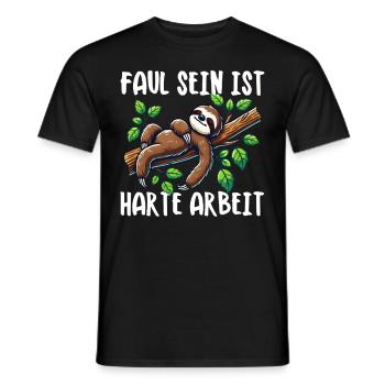 Faultier Fauler Faultierliebhaber Faultiere - Männer T-Shirt - Schwarz - Vorne - AI Model Male 178 light (178cm)