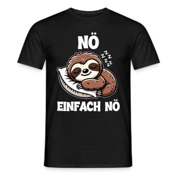 Faultier Fauler Faultierliebhaber Faultiere - Männer T-Shirt - Schwarz - Vorne - AI Model Male 178 light (178cm)