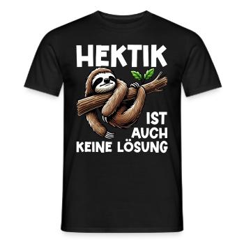 Faultier Fauler Faultierliebhaber Faultiere - Männer T-Shirt - Schwarz - Vorne - AI Model Male 178 light (178cm)