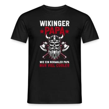Viking Dad Father's Day Paternity Parent - Men's T-Shirt - black - Front - AI Model Male 178 light (178cm)