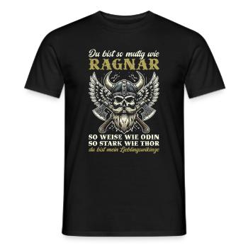 Viking Dad Father's Day Paternity Parent - Men's T-Shirt - black - Front - AI Model Male 178 light (178cm)