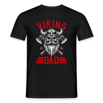 Viking Dad Father's Day Paternity Parent - Men's T-Shirt - black - Front - AI Model Male 178 light (178cm)