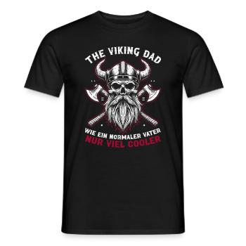 Viking Dad Father's Day Paternity Parent - Men's T-Shirt - black - Front - AI Model Male 178 light (178cm)