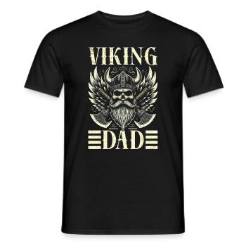 Viking Dad Father's Day Paternity Parent - Men's T-Shirt - black - Front - AI Model Male 178 light (178cm)