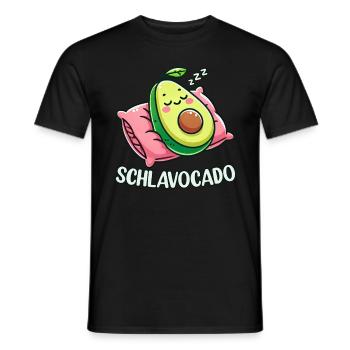 Schlavocado Avocado Sleep Lover Kawaii Avocado - Men's T-Shirt - black - Front - AI Model Male 178 light (178cm)