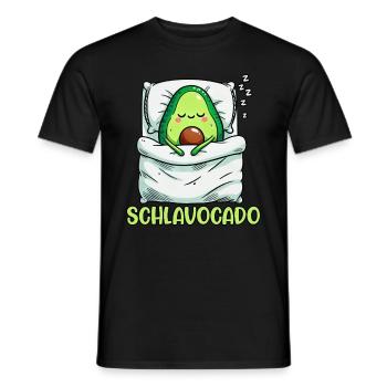 Schlavocado Avocado Sleep Lover Kawaii Avocado - Men's T-Shirt - black - Front - AI Model Male 178 light (178cm)