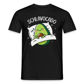 Schlavocado Avocado Sleep Lover Kawaii Avocado - Men's T-Shirt - black - Front - AI Model Male 178 light (178cm)