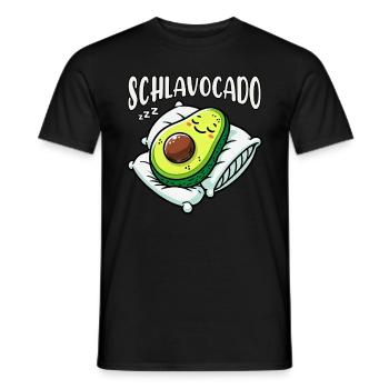 Schlavocado Avocado Sleep Lover Kawaii Avocado - Men's T-Shirt - black - Front - AI Model Male 178 light (178cm)