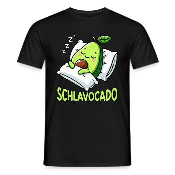 Schlavocado Avocado Sleep Lover Kawaii Avocado - Men's T-Shirt - black - Front - AI Model Male 178 light (178cm)
