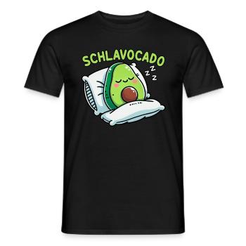 Schlavocado Avocado Sleep Lover Kawaii Avocado - Men's T-Shirt - black - Front - AI Model Male 178 light (178cm)
