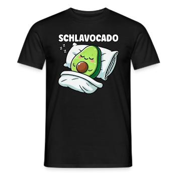 Schlavocado Avocado Sleep Lover Kawaii Avocado - Men's T-Shirt - black - Front - AI Model Male 178 light (178cm)