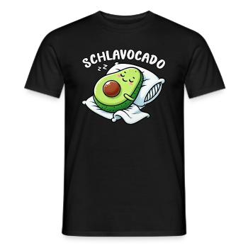 Schlavocado Avocado Sleep Lover Kawaii Avocado - Men's T-Shirt - black - Front - AI Model Male 178 light (178cm)