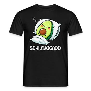 Schlavocado Avocado Sleep Lover Kawaii Avocado - Men's T-Shirt - black - Front - AI Model Male 178 light (178cm)