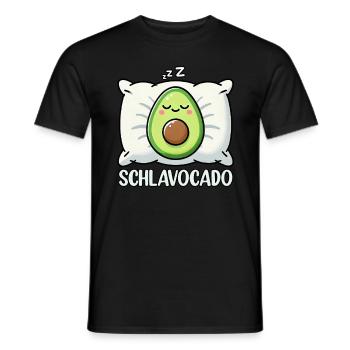 Schlavocado Avocado Sleep Lover Kawaii Avocado - Men's T-Shirt - black - Front - AI Model Male 178 light (178cm)