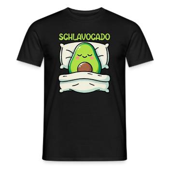 Schlavocado Avocado Sleep Lover Kawaii Avocado - Men's T-Shirt - black - Front - AI Model Male 178 light (178cm)