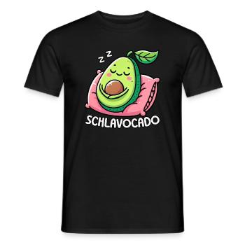 Schlavocado Avocado Sleep Lover Kawaii Avocado - Men's T-Shirt - black - Front - AI Model Male 178 light (178cm)