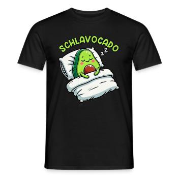 Schlavocado Avocado Sleep Lover Kawaii Avocado - Men's T-Shirt - black - Front - AI Model Male 178 light (178cm)