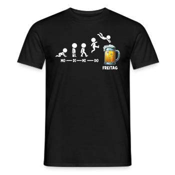 Friday Weekend Beer Lovers Sarcastic - Men's T-Shirt - black - Front - AI Model Male 178 light (178cm)