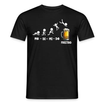 Friday Weekend Beer Lovers Sarcastic - Men's T-Shirt - black - Front - AI Model Male 178 light (178cm)