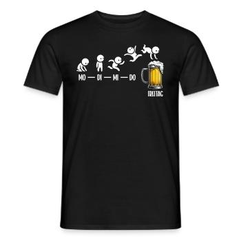 Friday Weekend Beer Lovers Sarcastic - Men's T-Shirt - black - Front - AI Model Male 178 light (178cm)