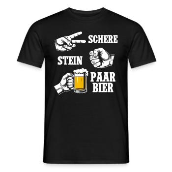 Scissors Stone Beer Couple Beer Lovers Beer Drinkers - Men's T-Shirt - black - Front - AI Model Male 178 light (178cm)