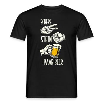 Scissors Stone Beer Couple Beer Lovers Beer Drinkers - Men's T-Shirt - black - Front - AI Model Male 178 light (178cm)