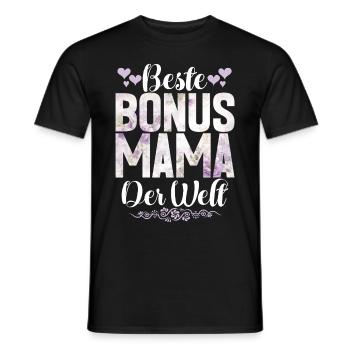 Bonus Mama Muttertag Mutterschaft Mama Elternteil - Männer T-Shirt - Schwarz - Vorne - AI Model Male 178 light (178cm)