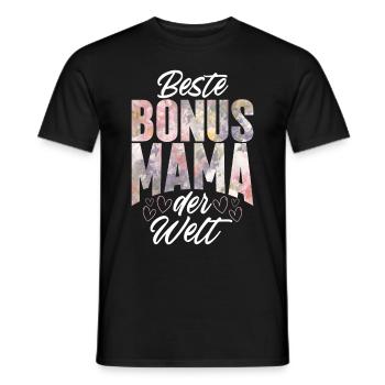 Bonus Mama Muttertag Mutterschaft Mama Elternteil - Männer T-Shirt - Schwarz - Vorne - AI Model Male 178 light (178cm)