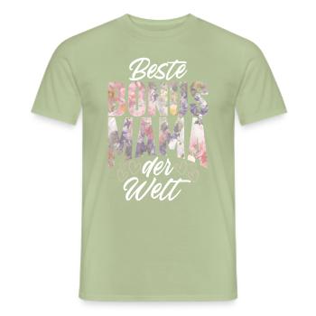 Bonus Mama Muttertag Mutterschaft Mama Elternteil - Männer T-Shirt - Sage - Vorne - AI Model Male 178 light (178cm)