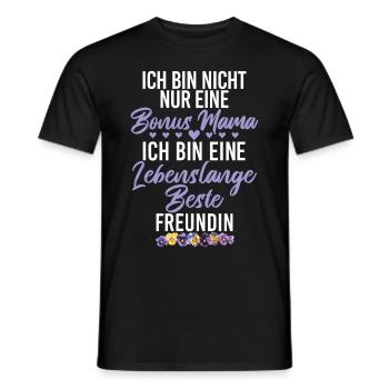 Bonus Mama Muttertag Mutterschaft Mama Elternteil - Männer T-Shirt - Schwarz - Vorne - AI Model Male 178 light (178cm)