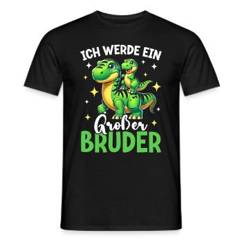 Big Brother Saurus Dinosaure Frère - T-shirt homme - noir - Devant - AI Model Male 178 light (178cm)