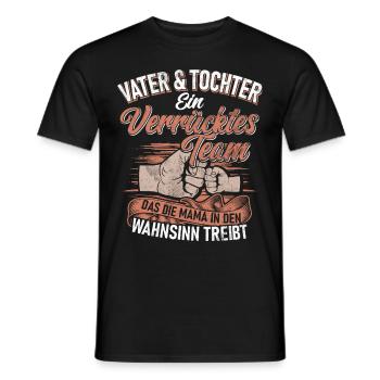 Papa Tochter Vatertag Vaterschaft Elternteil - Männer T-Shirt - Schwarz - Vorne - AI Model Male 178 light (178cm)
