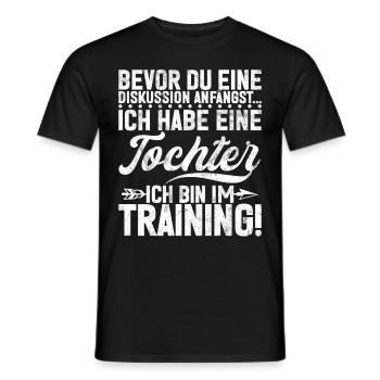 Papa Tochter Vatertag Vaterschaft Elternteil - Männer T-Shirt - Schwarz - Vorne - AI Model Male 178 light (178cm)