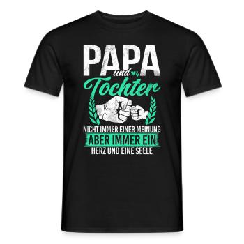 Papa Tochter Vatertag Vaterschaft Elternteil - Männer T-Shirt - Schwarz - Vorne - AI Model Male 178 light (178cm)