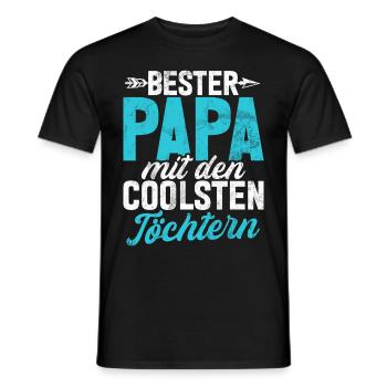 Papa Tochter Vatertag Vaterschaft Elternteil - Männer T-Shirt - Schwarz - Vorne - AI Model Male 178 light (178cm)