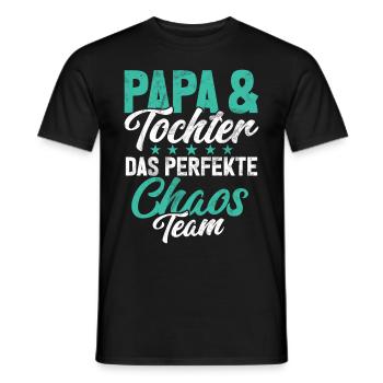 Papa Tochter Vatertag Vaterschaft Elternteil - Männer T-Shirt - Schwarz - Vorne - AI Model Male 178 light (178cm)