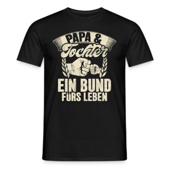 Papa Tochter Vatertag Vaterschaft Elternteil - Männer T-Shirt - Schwarz - Vorne - AI Model Male 178 light (178cm)