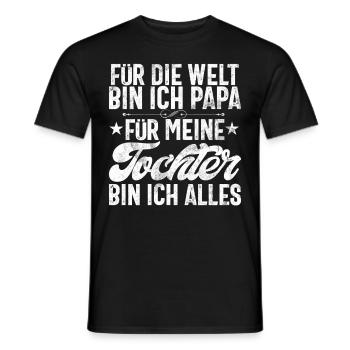 Papa Tochter Vatertag Vaterschaft Elternteil - Männer T-Shirt - Schwarz - Vorne - AI Model Male 178 light (178cm)