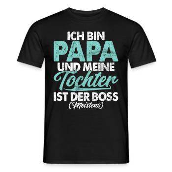 Papa Tochter Vatertag Vaterschaft Elternteil - Männer T-Shirt - Schwarz - Vorne - AI Model Male 178 light (178cm)