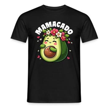 Mamacado Avocado Liebhaberin Muttertag - Männer T-Shirt - Schwarz - Vorne - AI Model Male 178 light (178cm)