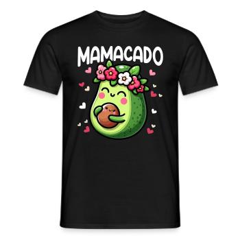 Mamacado Avocado Liebhaberin Muttertag - Männer T-Shirt - Schwarz - Vorne - AI Model Male 178 light (178cm)