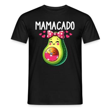 Mamacado Avocado Liebhaberin Muttertag - Männer T-Shirt - Schwarz - Vorne - AI Model Male 178 light (178cm)