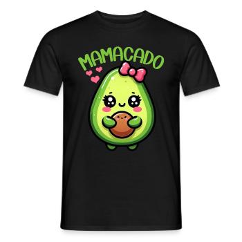 Mamacado Avocado Liebhaberin Muttertag - Männer T-Shirt - Schwarz - Vorne - AI Model Male 178 light (178cm)
